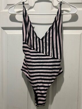 Topshop Black Branded One Piece BathingSuit.